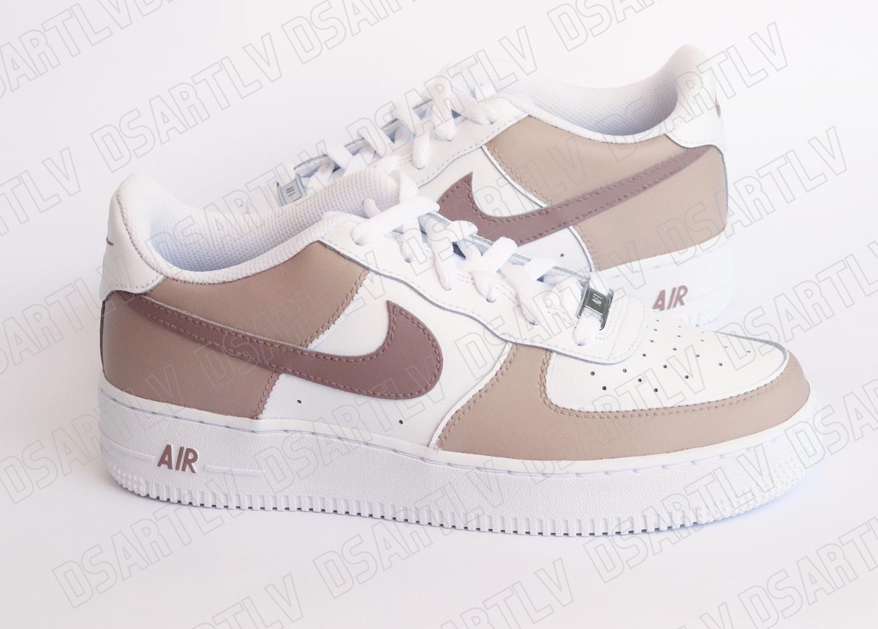 custom brown nike air force 1