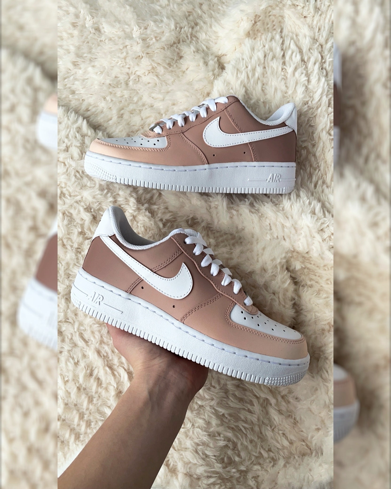 air force 1 beige and brown