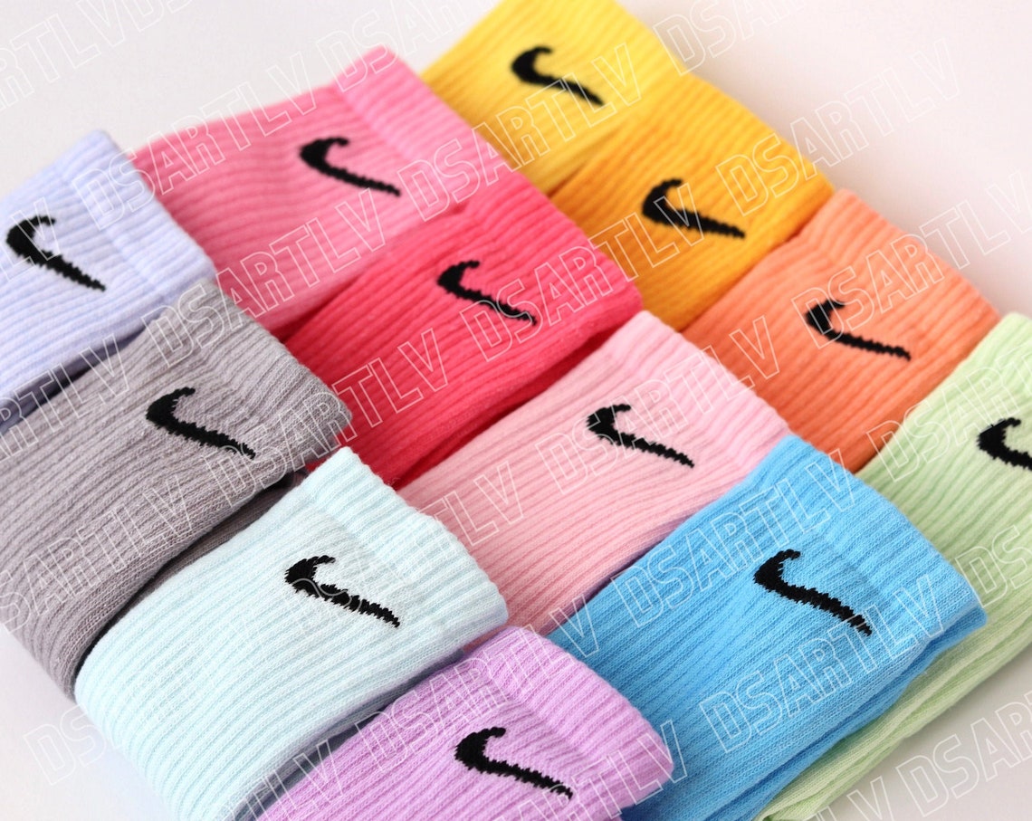 Nike Socks Pastel Womens Etsy