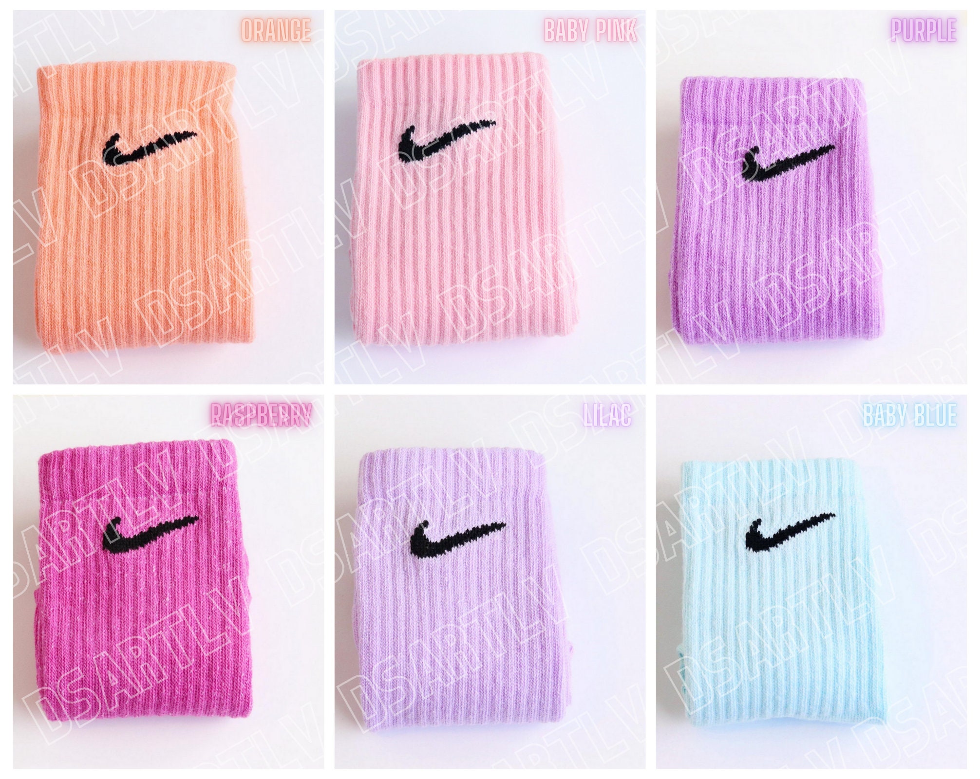 Nike Socks Pastel Womens Etsy