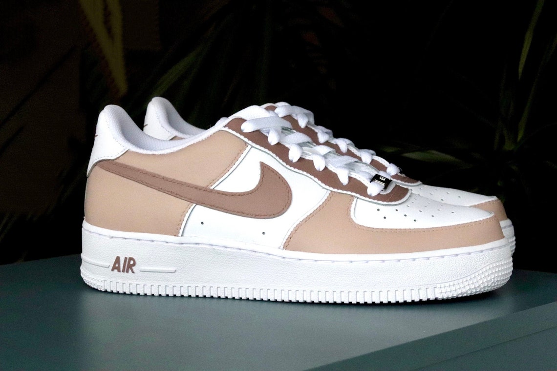 air force 1 beige and brown