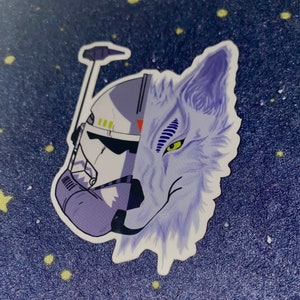 Clone Wars Commander Wolffe | Loth Wolf Vinyl Sticker