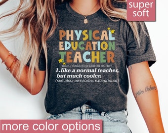 Shirt leraar lichamelijke opvoeding, leraar lichamelijke opvoeding, geschenken gymleraar, cadeau leraar lichamelijke opvoeding, cadeau leraar lichamelijke opvoeding, pe-shirt, coachshirt