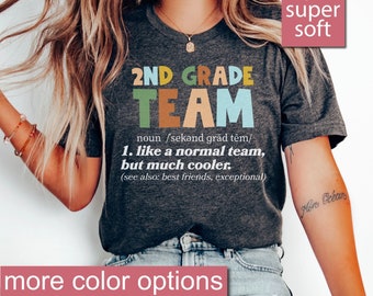 Zweite Klasse Lehrer Shirt, 2.Grad Lehrer T-Shirt, süßes zweites Klasse Shirt, zweitklassiger Lehrer T-Shirt, 2.klassige Lehrer-Team-Shirt