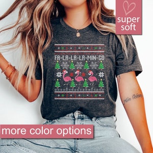 Ugly Christmas Flamingo Shirt, Mingo Tee, Flamingo Gift, Flamingoes, Flamingo Shirts, Tropical Christmas, Pink Flamingo, Flamingo Bird Lover