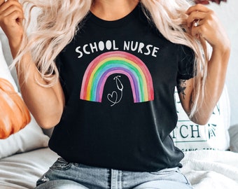Shirt schoolverpleegkundige, vintage T-shirt schoolverpleegkundige, leuk cadeau schoolverpleegkundige, shirt schoolverpleegkundige, retro shirt schoolverpleegkundige, waardering verpleegkundige