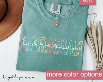 Camiseta de bibliotecario Comfort Colors®, camiseta de bibliotecario, regalo para bibliotecario, camiseta de lectura, camiseta de bibliotecario, camiseta de bibliotecario escolar, libros de lectura