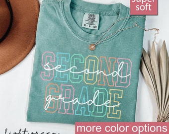 Comfort Colors® Second Grade Teacher Shirt, 2nd Grade Teacher Shirt, 2nd Grade T-Shirt, Second Grade TShirt, Elementary School, Teaching Tee