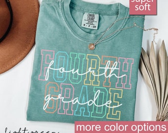Comfort Colors® Fourth Grade Teacher Shirt, 4th Grade Teacher Shirt, 4th Grade T-Shirt, Fourth Grade TShirt, Elementary School, Teaching Tee