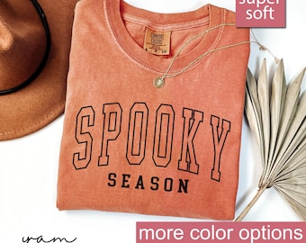 Camisa de temporada espeluznante de Comfort Colors®, camisa de Halloween espeluznante, camisa de otoño espeluznante, camisa de fantasma espeluznante, regalo espeluznante para regalos de Halloween para el otoño