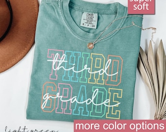 Comfort Colors® Third Grade Teacher Shirt, 3rd Grade Teacher Shirt, 3rd Grade T-Shirt, Third Grade TShirt, Elementary School, Teaching Shirt