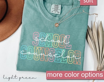 Comfort Colors® Schulratgeber-T-Shirts, Schulratgeber-Shirt, Schulcoaching-Geschenke, Schulratgeber-Shirts für Mentale Gesundheit, Counselor School T-Shirt