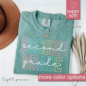 Comfort Colors® Second Grade Teacher Shirt, 2nd Grade Shirt, 2nd Grade Teacher Shirt, 2nd Grade T-Shirt, Second Grade Tee, Elementary School