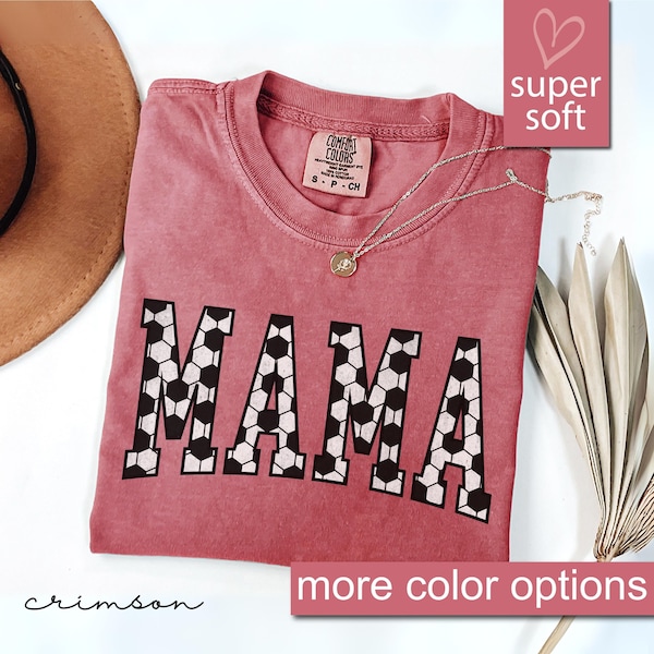 Comfort Colors® Cute Soccer Mama Shirt, Mothers day Gift For Soccer Mom, Gift For Soccer Lover Mom Shirt, Mothers Day, Soccer Season Mom Tee