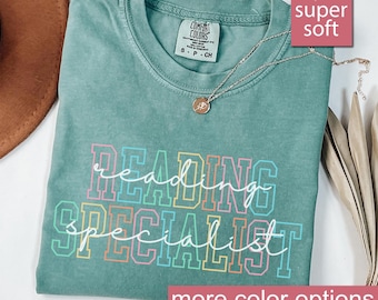 Comfort Colors® Reading Specialist Shirt, Reading Teacher Shirts, Reading Squad Gift, Reading Interventionist Shirt, Reading Intervention
