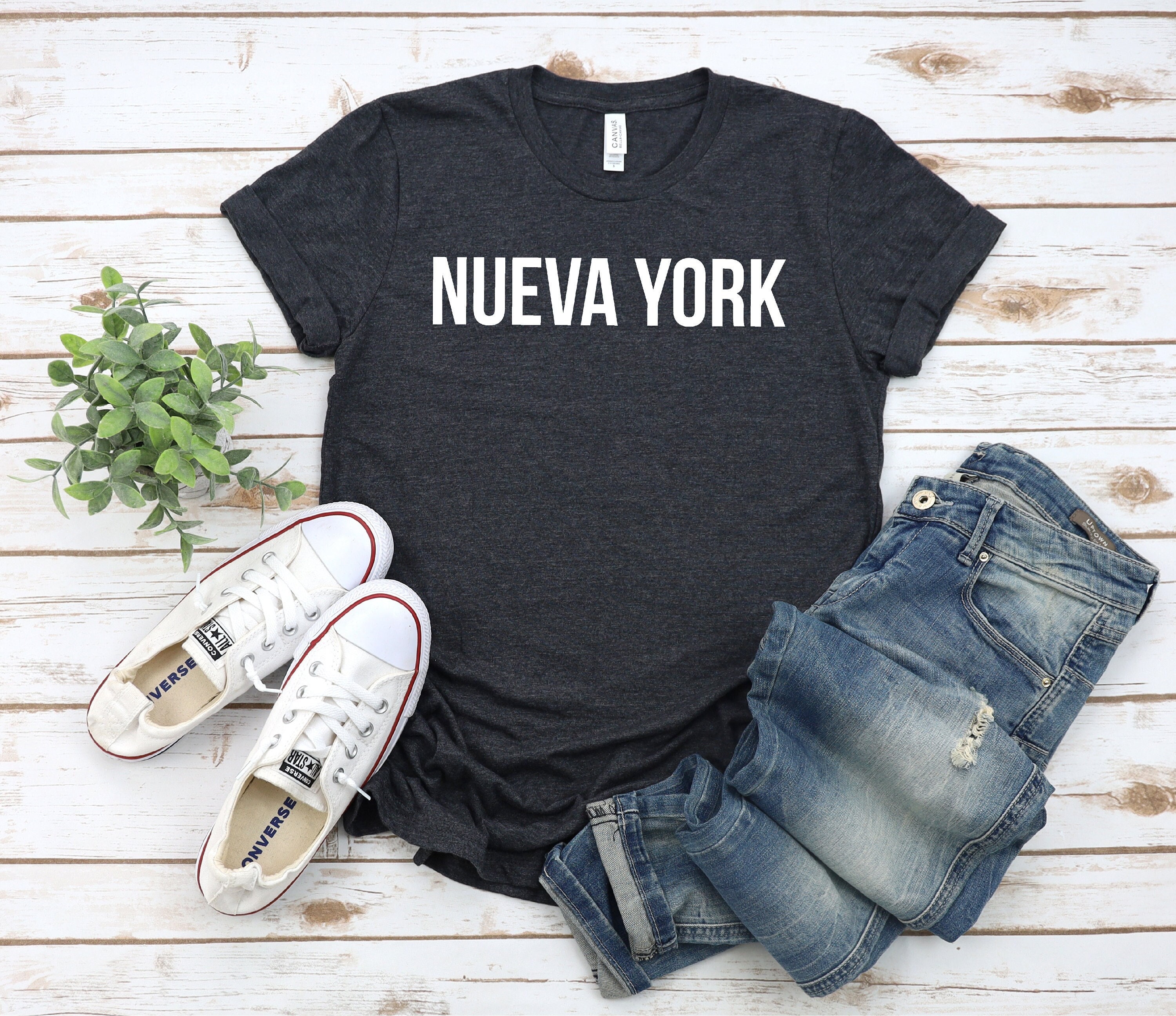 Nueva York Crop Top White Navy Washington Heights Gift NYC Top NYC Swag New York City Crop Tee in the heights Active The Bronx