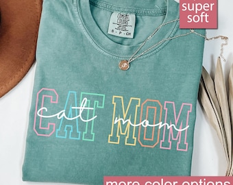 Camiseta para mamá gata Comfort Colors®, regalo para mamá gata, regalo para el día de la madre, camisetas para mamá gata, camiseta para amantes de los gatos, camiseta para mamá gata nueva, mamá peluda