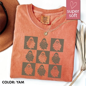 Comfort Colors® Ghost Reading Books Shirt, Bookish Halloween Shirt, Teacher Librarian Halloween Gift, Halloween Book Lover, Halloween School