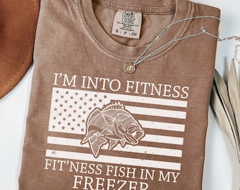 Camiseta de papá pescador Comfort Colors®, camiseta de fitness con peces en el congelador, camiseta para papá, regalo para pescador, camisetas de pesca, regalos