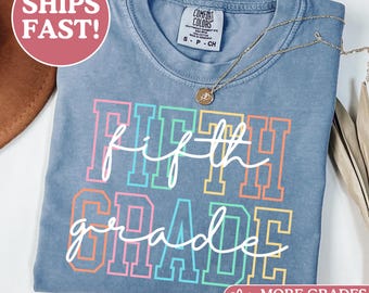 Comfort Colors® Fifth Grade Teacher Shirt, 5th Grade Teacher Shirt, 5th Grade T-Shirt, Fifth Grade TShirt, Elementary School, Teaching Tee