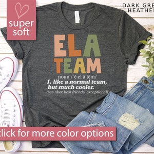 Englischlehrer Shirt, ELA Lehrer Crew Shirt, lustiges Englischlehrer Geschenk, Lehrer Squad Shirt, ELA Team, Erster Schultag, Sprachkunst