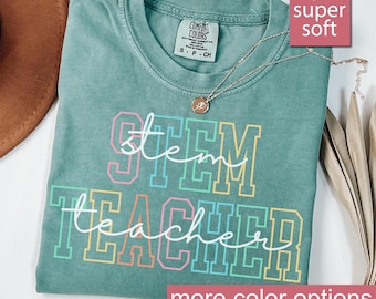 Camiseta Comfort Colors® STEM para professor, presente de agradecimento ao professor STEM para professor, professor de engenharia, camisetas para professor de ciências, professor de matemática