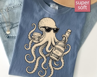 Comfort Colors® Bourbon-cadeaus voor mannen, bourbonshirt, shirt whisky, cadeau whiskyliefhebber, shirt bourbonliefhebber, shirts vader