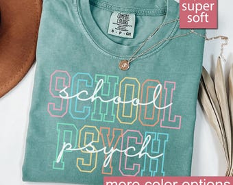 Comfort Colors® Skolpsykolog-tröja, skolpsykiatrisk tröja, skolpsykolog, legitimerad psykolog, present till skolpsykiater