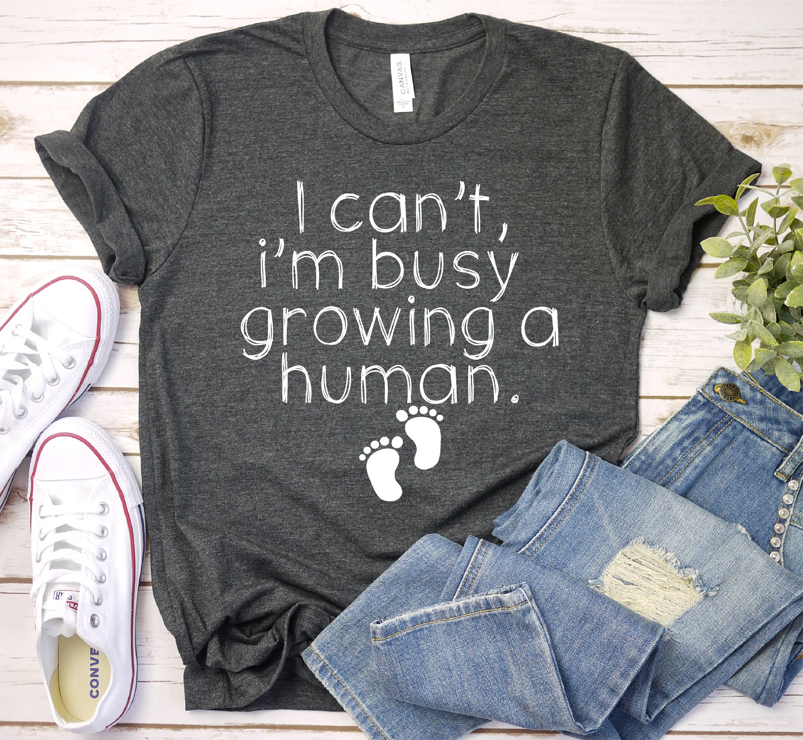 I Can't I'm Busy Growing A Human Shirt Funny - Etsy