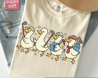 Comfort Colors® Silly Goose Golf Geschenke für Frauen, Golf Shirt, Golf Geschenke, Golfer Shirt, Golf Geschenke, Golf Liebhaber
