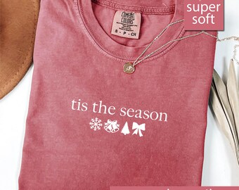 Comfort Colors® Christmas Xmas Shirt, Christmas Trees Shirt, Holiday Tshirt, Womens Holiday Tees, Christmas Season Shirt, Santa Winter Shirt