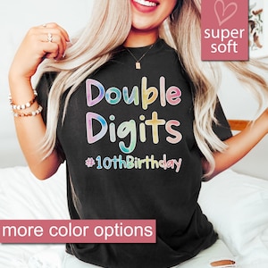 10th Birthday Shirt Girl,10th Birthday Shirt Girl,Double Digit Girls Birthday Shirt,Double Digits Premium Mens Womens Unisex Adult Shirt