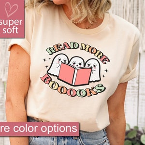 Ghost Books, Booooks Shirt, Halloween Reading Shirt, Librarian T-Shirt, Bookworm Gift, Halloween Party Teacher Shirt, Book Shirt, Read Shirt image 7