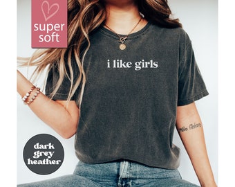 I Like Girls Shirt, Lesbian Shirt, Love Shirt, LGBT Heart Womens Sign Love Equality Gay Shirt, Lesbian Pride, Womens Lesbian Couple Gift