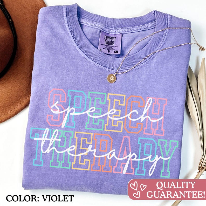 Comfort Colors® Speech Therapy Shirt, Speech Therapy Shirts, Speech Therapy, Speech Therapist Shirt, It's A Good Day For Speech Therapy Tee image 3