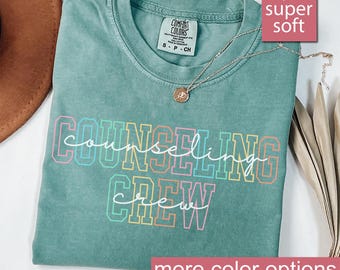 Comfort Colors® Counselling Crew Shirt, Gruppe Schulcoaching Geschenke, Mentale Gesundheit Schul Shirt, Counselor School T-Shirt, Schultherapeut