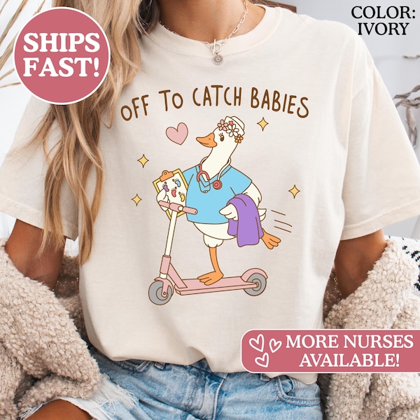 Labor and Delivery Nurse Shirt, Comfort Colors® Cute RN Gift for the L&D OBGYN Crew And Nurse Appreciation