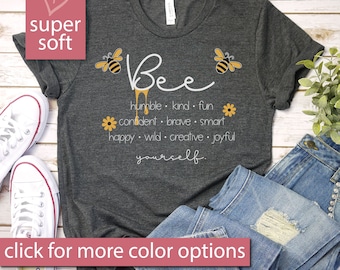 Bumble Bee Teacher Shirts For Women, Save The Bees Oversized Tshirt, Funny Honey Bee Clothing, Mom Tees, Gift For Bee Lover, Queen Bee Tops