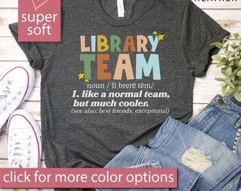 Library Team Shirt, Librarian Shirt, Gift For Librarian Gifts, Library Squad, Library T-Shirt, Library Crew, Reading Coach, Specialist Gift