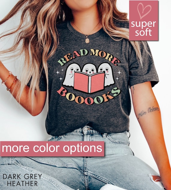 Ghost Books, Booooks Shirt, Halloween Reading Shirt, Librarian T-Shirt, Bookworm Gift, Halloween Party Teacher Shirt, Book Shirt, Read Shirt