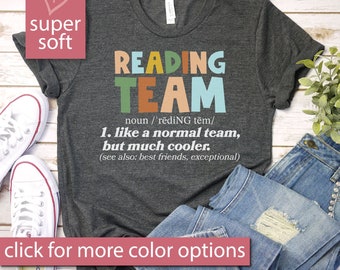 Reading Teacher Shirt, Reading Team, Librarian Shirt, Library Shirt, Reading Tshirt, Book Shirts, Read Shirt, Book Shirt, Reading Gifts Tee
