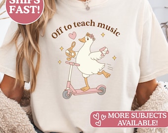 Comfort Colors® Music Teacher Shirt for a Fun Back to School Educator Gift