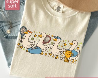 Comfort Colors® Tennis, Tennis Gifts, Silly Goose Tennis Shirt, Tennis Player Gift, Tennis Coach Gift, Sports