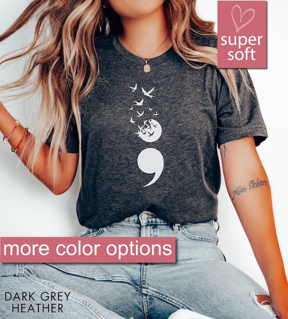 Semicolon Birds Shirt - Mental Health Shirt, You Matter Shirt, Premium Gift Him Her Unisex Adult Mens Womens Shirt