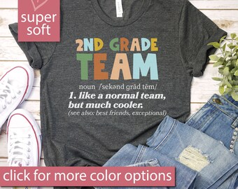 Zweite Klasse Lehrer Shirt, 2.Grad Lehrer T-Shirt, süßes zweites Klasse Shirt, zweitklassiger Lehrer T-Shirt, 2.klassige Lehrer-Team-Shirt