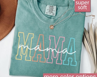 Comfort Colors® Mama Shirt For Mothers Day Gift From Daughter, Mama Tshirt For Birthday Gift For Her, Baby Shower Gift, Mom Pregnancy Gift