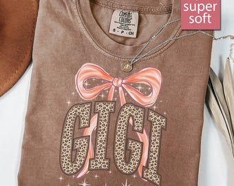 Comfort Colors® Leopard Gigi Shirt, Gigi Gifts, Gigi Gift, Gift for Gigi, Grandma Gift, Grandmother Shirt