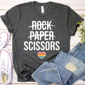 Rock Paper Scissors LGBT Shirt - Lesbian Shirt, Pride Shirt, Lesbian Engagement Gift, Funny Lesbians T-Shirt, LGBT Month, Lesbian Tank Top
