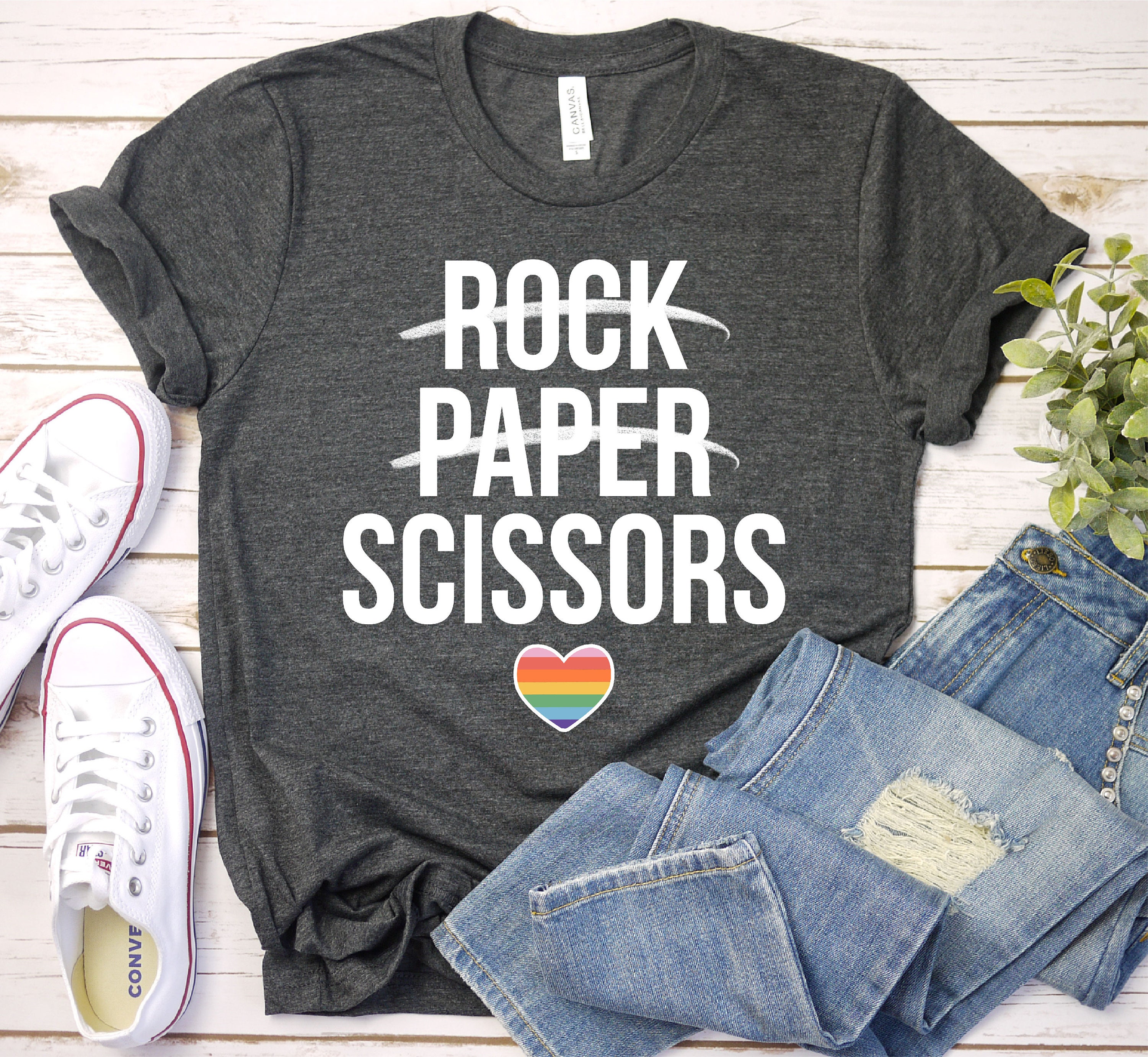 Rock Paper Scissors LGBT Shirt - Lesbian Shirt, Pride Shirt