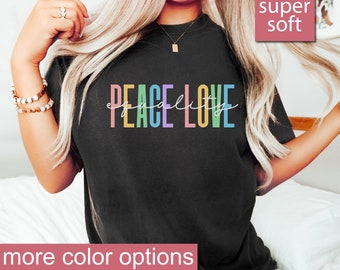 Shirt vrede liefde gelijkheid, shirt regenboog vlag, Gay Pride-shirt, Pride Month-shirt, Gay Rights-shirt, Gay Rainbow-shirt, Pride-shirt, liefde